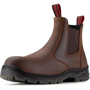 Sureway Pull On Composite Toe Leather Work Boots Size 11 Leather Slip Resistant